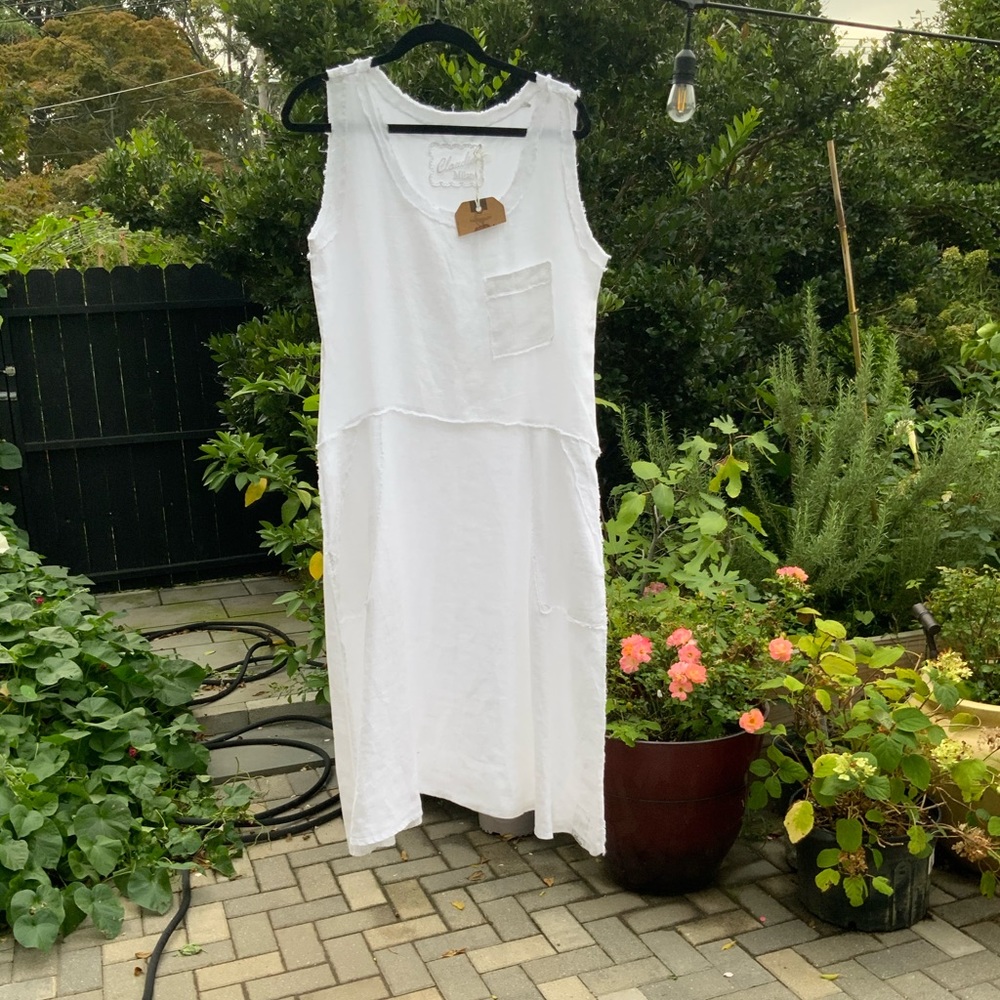 CLAUDIO MILANO LINEN MIDI DRESS (3)